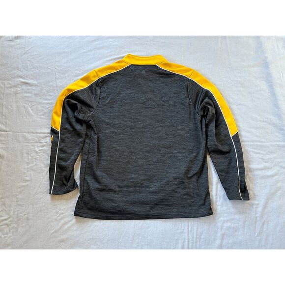 Men's Mizzou University 1/4 Zip Pullover Logo, Gray/Yellow Size XL, Pockets - Picture 2 of 6